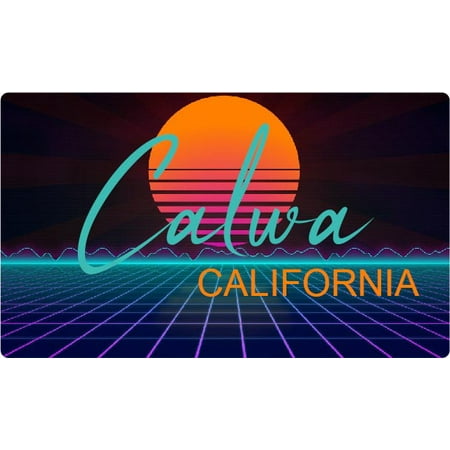 

Calwa California 4 X 2.25-Inch Fridge Magnet Retro Neon Design