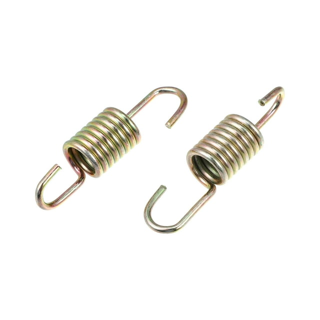 Unique Bargains 2pcs 6cm Length Gold Tone Plated Steel Motorcycle Brake Pedal Return Spring for Suzuki