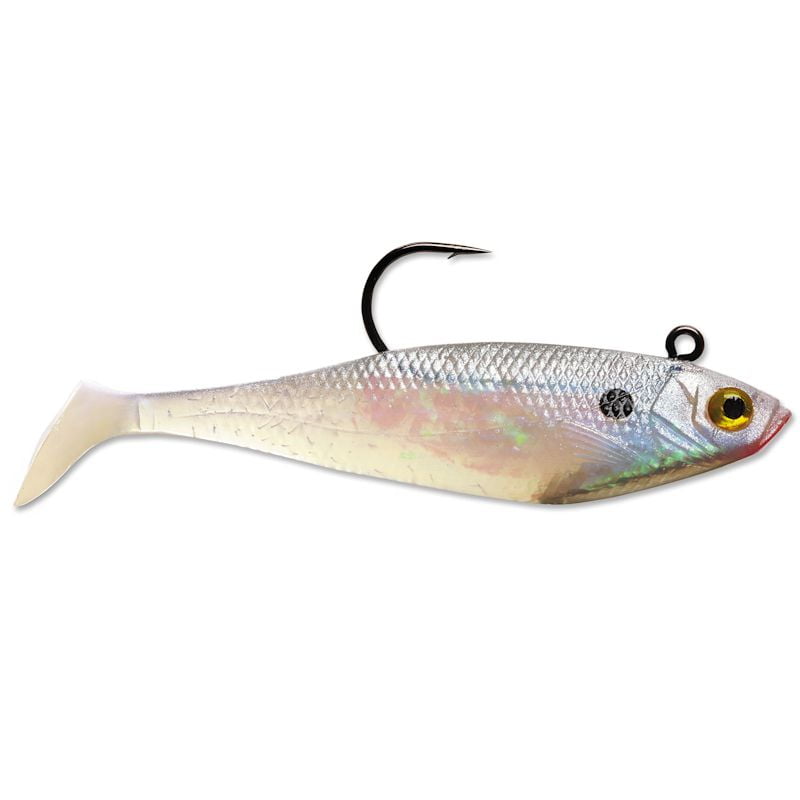 Storm WildEye Swim Shad 6" Fishing Lure 7/8oz Pearl 3 pcs