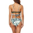 thumbnail image 5 of Women's Floral Bikini Swimsuit Tie Back Ruched Two Piece Bathing Suit, 5 of 6