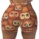 thumbnail image 2 of Fotbe Brown Owl Shorts Sin Costuras – Shorts Deportivos de Cintura Alta para Mujer, Elásticos para Gimnasio, Yoga, Running o Ciclismo-Large, 2 of 8