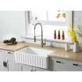 thumbnail image 3 of Gourmetier GKFA301810RM Arcticstone 30" Solid Surface White Stone Apron-Front Single Bowl Farmhouse Kitchen Sink with Strainer, Matte White, 3 of 7