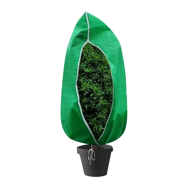 Cubre Maceta Escarcha con Cordón Cremallera Cubre Maceta para Exterior Invierno Escarcha Frío Arbustos Árboles Cubre Maceta