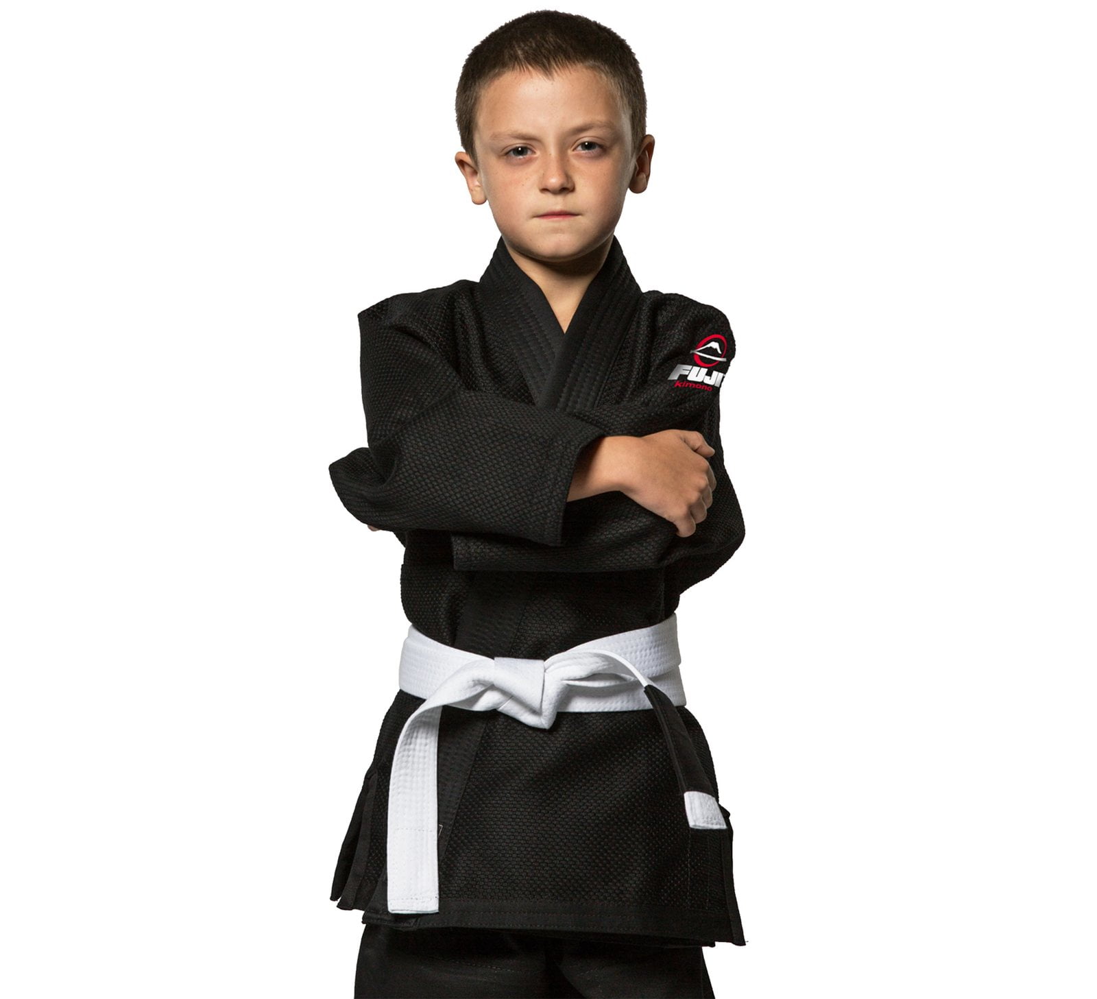 Fuji Kids Youth Childrens All Around Brazilian Jiu Jitsu Gi Jiu-Jitsu BJJ Black 