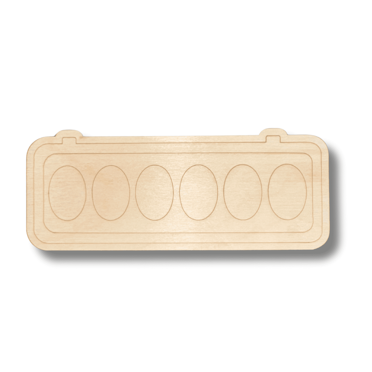 Unfinished Wood Etched Watercolor Paint Palette Shape | Paint By Line Crafts 18" / 1/8"