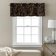 thumbnail image 3 of Black Yellow Orange Kitchen Curtain Valances for Windows Farmhouse Short Curtains, Minimalist Abstract Art Rod Pocket Valance Curtain for Bedroom Cafe Living Room, 3 of 8
