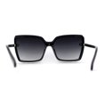 thumbnail image 4 of Womens Glitter Sparkling Shield Rimless Square Butterfly Sunglasses Black Silver Smoke, 4 of 4