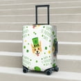 thumbnail image 6 of Fotbe happy dog. St. Patricks Day Luggage Cover Protector, Suitcase Protector，Scratch and Dirt Resistant, Fits 18-32 Inch Luggage-Large, 6 of 7