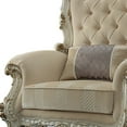 thumbnail image 3 of Benzara 38 Inch Wide Upholstered Accent Armchair, Antique White, Cream, 3 of 4