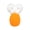 Orange, variant on Pink Pink Easter Plush Bunny Ear Egg Decoration Soft Ornament For Home Party Tabletop Spring Holiday