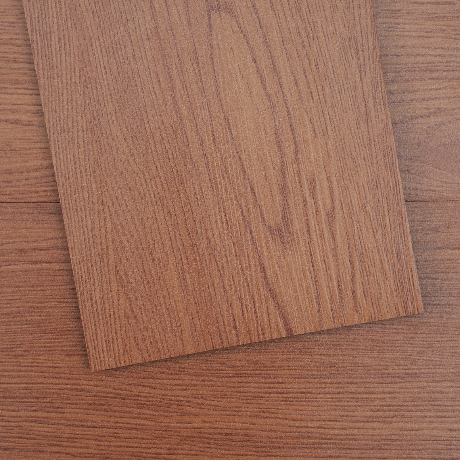 SKYSHALO 36 Pieces Self Adhesive Vinyl Floor Tiles Dark Brown Wood Grain 2.5mm Thick