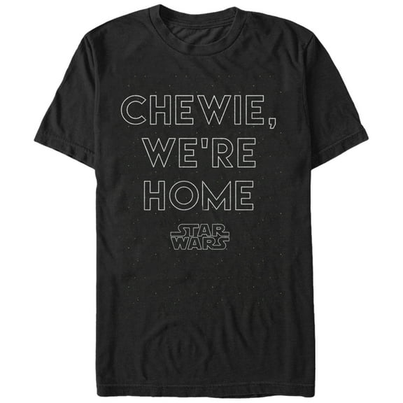 Men's Star Wars The Force Awakens Chewie We're Home Graphic Tee Black 2X Large