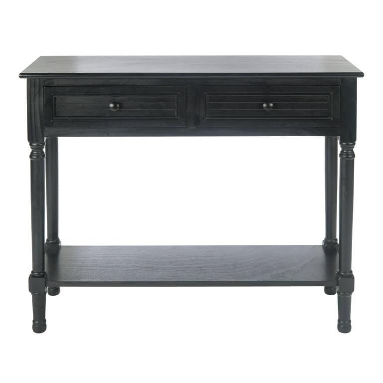 SAFAVIEH Samantha 36 in. 2-Drawer Black Wood Console Table AMH5710B - The Home Depot