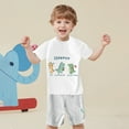 thumbnail image 4 of RUTAYY Toddler Boys Outfits Sets Casual Short Sleeve Top and Shorts Two Piece Playwear Comfortable Summer Clothes Casual Daily Wear, 3-4 Years, 4 of 4