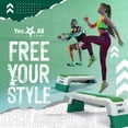 thumbnail image 6 of Yes4All Multifunctional Fitness Aerobic Step Platform and Aerobic Deck, Green and White, 6 of 8