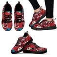 thumbnail image 1 of Zapatillas deportivas rojas con cordones para uso médico, zapatos de enfermera, zapatos casuales cómodos para exteriores, zapatillas planas transpirables, 1 of 6
