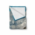 thumbnail image 2 of Winter Soft Flannel Fleece Throw Blanket, Panoramic View on Mountains and 2 People Walking French Alps Hiking Travel, Cozy Plush for Indoor and Outdoor Use, 70" x 90", Blue White Brown, by Ambesonne, 2 of 6
