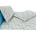 thumbnail image 4 of Elegant Comfort Amelia Paisley Printed 4-Piece Sheet Set, Deep Pocket 1500 Series, Fade and Wrinkle Resistant, Fitted sheets with Smart Pockets, Paisley Sheet Set, Twin, Teal, 4 of 5