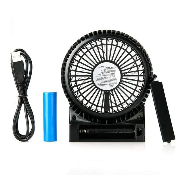 AMGRA Battery Fan,Rechargeable Table Fan with 2200mAh Battery,Internal