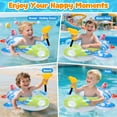 thumbnail image 5 of WonderStone Airplane Baby Pool Float with Squirt Water Gun, Inflatable Swimming Float with Safety Seat, Water Toy for Kids Ages 1-5, Pool & Beach Toy for Boys and Girls, Blue, 5 of 8