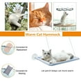 thumbnail image 2 of Cat Bed Window, Safety Cat Shelves Space Saving Window Mounted Cat Seat, 2 of 6