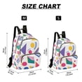 thumbnail image 2 of FORMRS Mini Backpack Purse for Women Travel Daypack Casual Shoulder Bag, Green Retro Shapes, 2 of 7