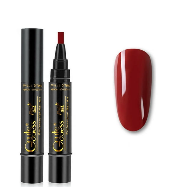Lápiz de gel para uñas, gel para uñas en lápiz, no requiere aceite ni capa superior para niñas, para dibujo de uñas artísticas, lápiz de esmalte de 5 ml