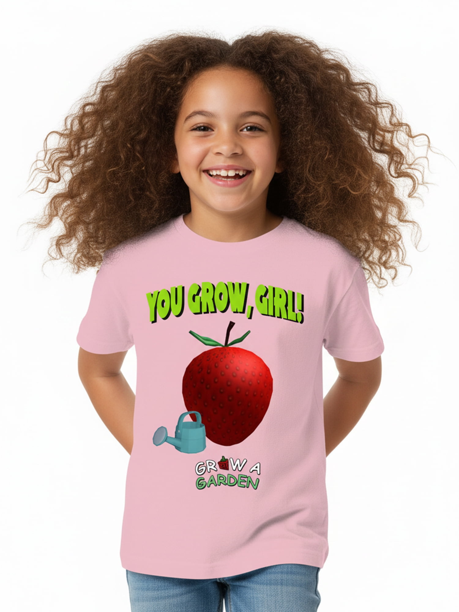 Grow a Garden Girls You Grow Girl Graphic Tee with Short Sleeves, Sizes 4-16