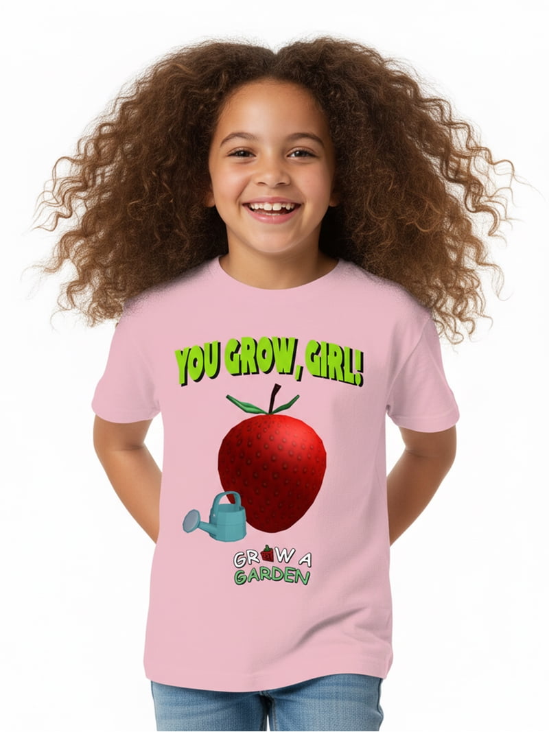 Grow a Garden Girls You Grow Girl Graphic Tee with Short Sleeves