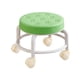thumbnail image 4 of Taburete pequeño con ruedas giratorias de 360 ​​grados para niños y adultos verde, 4 of 9