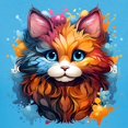 thumbnail image 3 of CafePress - Cute Cat Watercolor T Shirt - Women's Traditional Fit Dark T-Shirt, 3 of 4