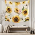 thumbnail image 5 of Summer Sunflowers Tapestry for Bedroom Wall Hanging Tapestry, Pastoral Rose Floral Farmhouse Vintage Ceiling Backdrop Tapestries Poster Blanket Wall Decor for Teens Room Living Room Dorm 39" x 59", 5 of 8