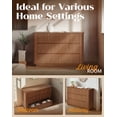thumbnail image 5 of Putuo Decor Fluted 6 Drawer Dresser, 47.2" Wide Modern Chest for Bedroom, Closet, Walnut, 5 of 9