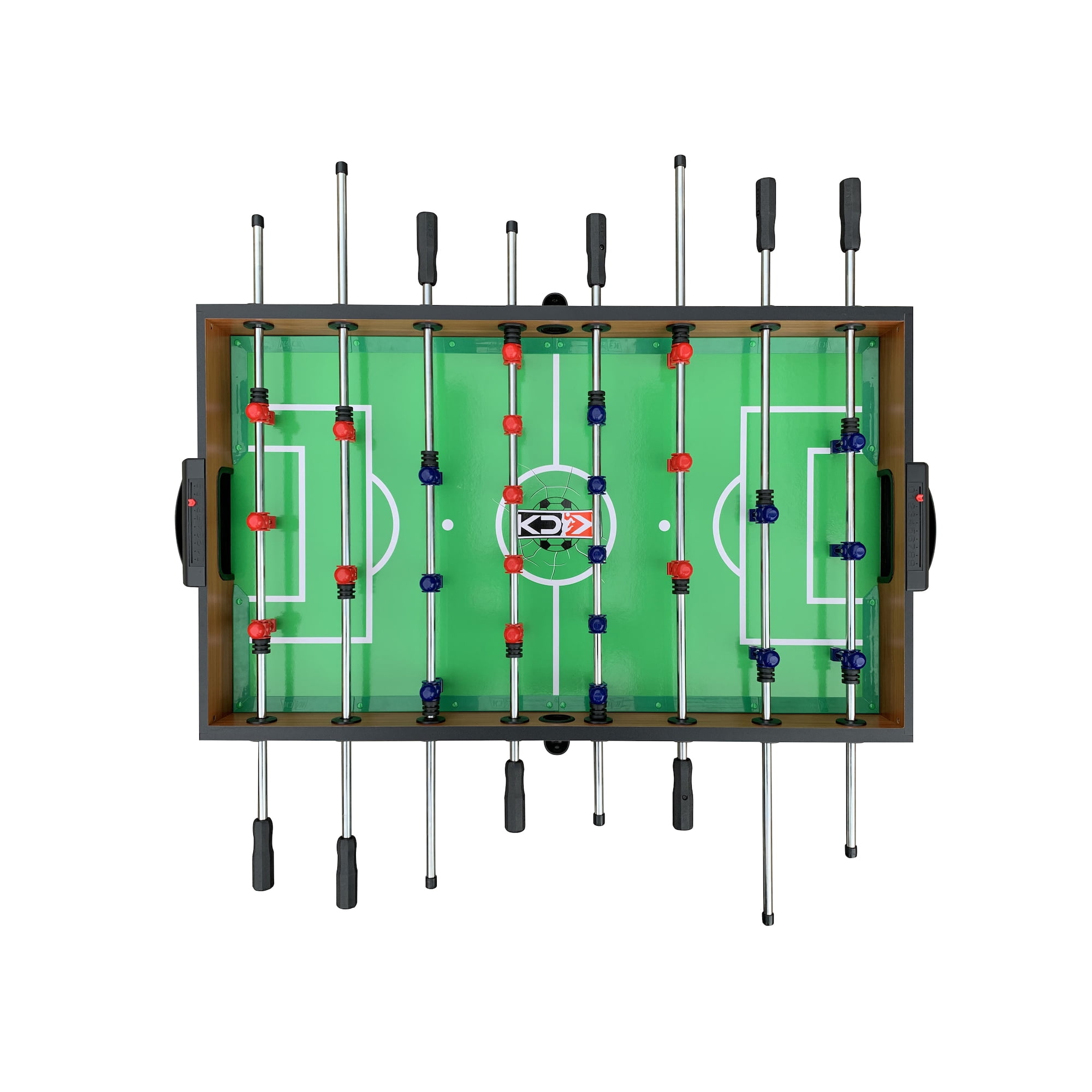 KICK Decagon 55″ 10-in-1 Multi-Game Table (Brown) - Combo Game Table Set for Family & Friends