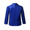 thumbnail image 2 of DPOIS Kids Boys Shiny Sequins Suit Jacket Blazer Coat Wedding Party Formal Tuxedo Blue 8, 2 of 7