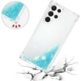 thumbnail image 5 of Slim Fit Phone Case for Samsung Galaxy S22 Ultra, Glitter Liquid Quicksand Effect Silicone Soft TPU Case with Camera Lens and Screen Protection for Galaxy S22 Ultra,LSWT Silvery Blue, 5 of 14