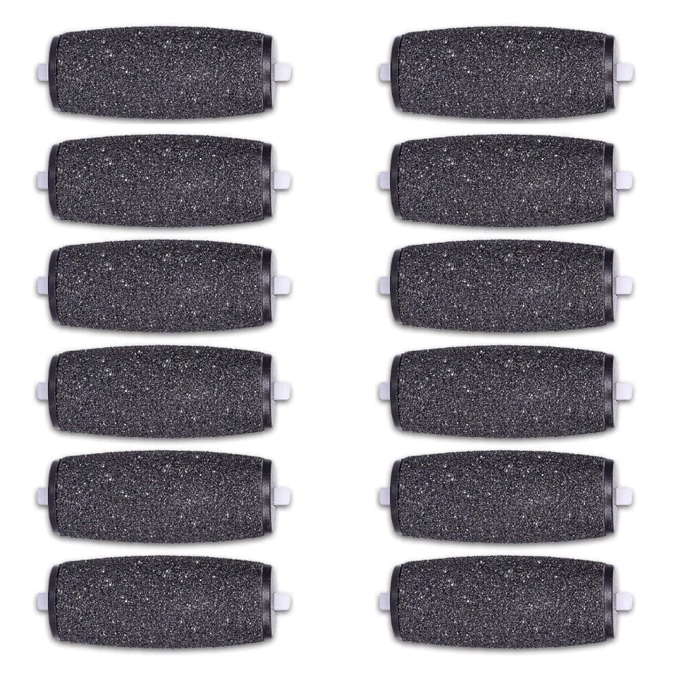 12 Extra Coarse Replacement Roller Refill Heads Compatible with Amope Pedi Refills Electronic Foot File