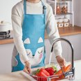 thumbnail image 4 of Delantal Ajustable JAMW Con Bolsillo Impermeable Para Cocina Azul, 4 of 4