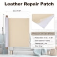 thumbnail image 2 of Uxcell 17.72 x 19.69 inch Leather Repair Patch, Breathable Perforated Self Adhesive Repair Patch for Furniture Couch Car Seats Sofa Repair 1Pcs (White), 2 of 5