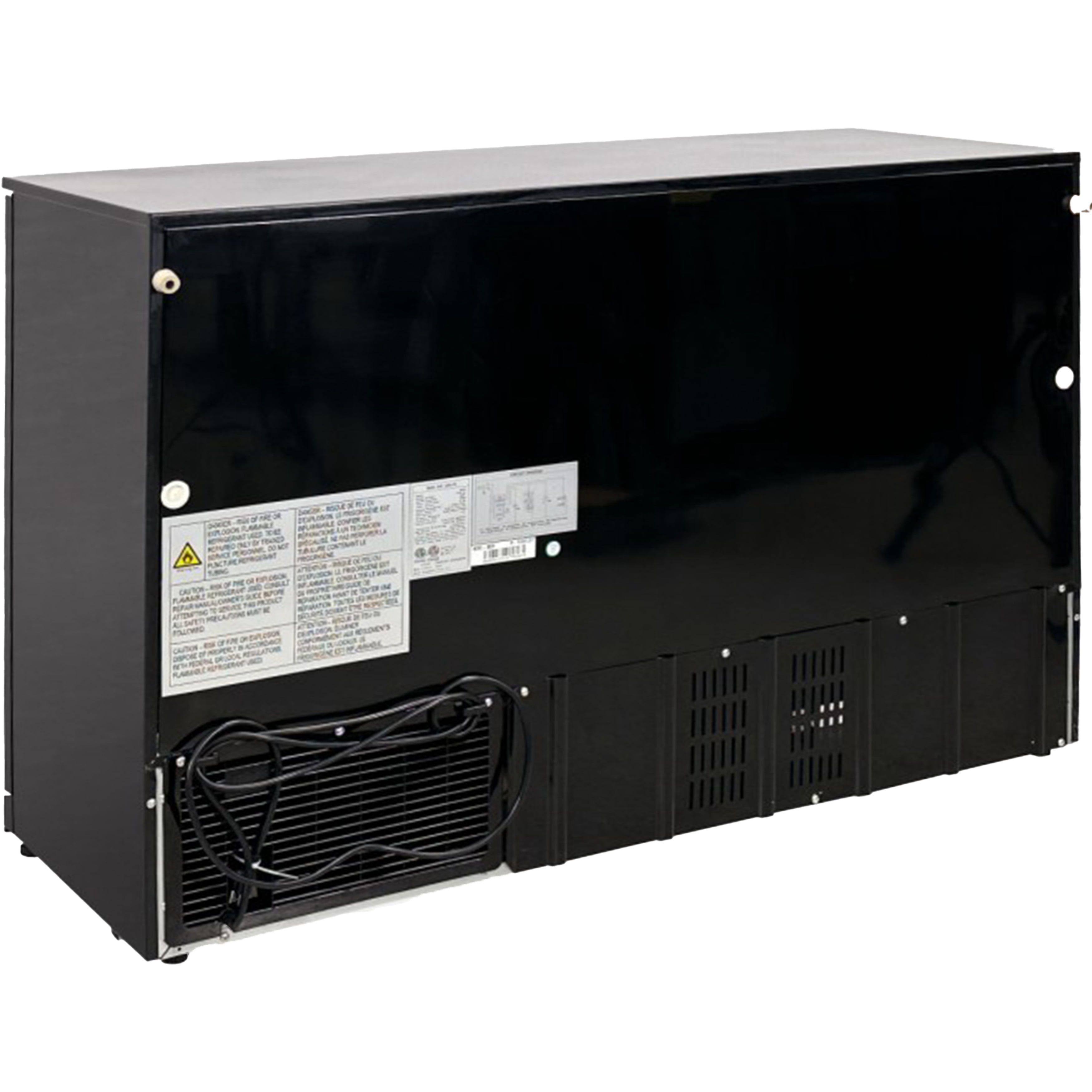 Elite Kitchen 53in Beverage Cooler, Commercial Counter Height Refrigerator, 11.3 Cu.Ft, 3 Glass Door, 441 Cans Capacity