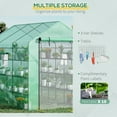 thumbnail image 3 of Walk-in Greenhouse with Mesh Door and Windows, 18 Shelf Hot House with Trellis, 3 of 5