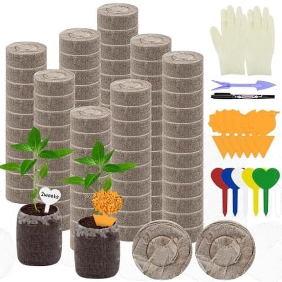 200 Pack 30mm Peat Pellets Seed MVR1 Starter Pods, Seed Starter Soil Peat Pellets for Seedlings, Seeds Starting Peat Pellet for Planting Starter