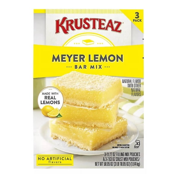Krusteaz Meyer Lemon Bar Mix, 3 Pack (58.05 Ounce)