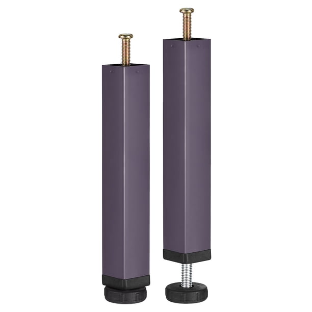 Uxcell 2 Paquete de Patas de Soporte para Marco de Cama de Altura Ajustable (200mm-235mm/7.9"-9.3"), Gris