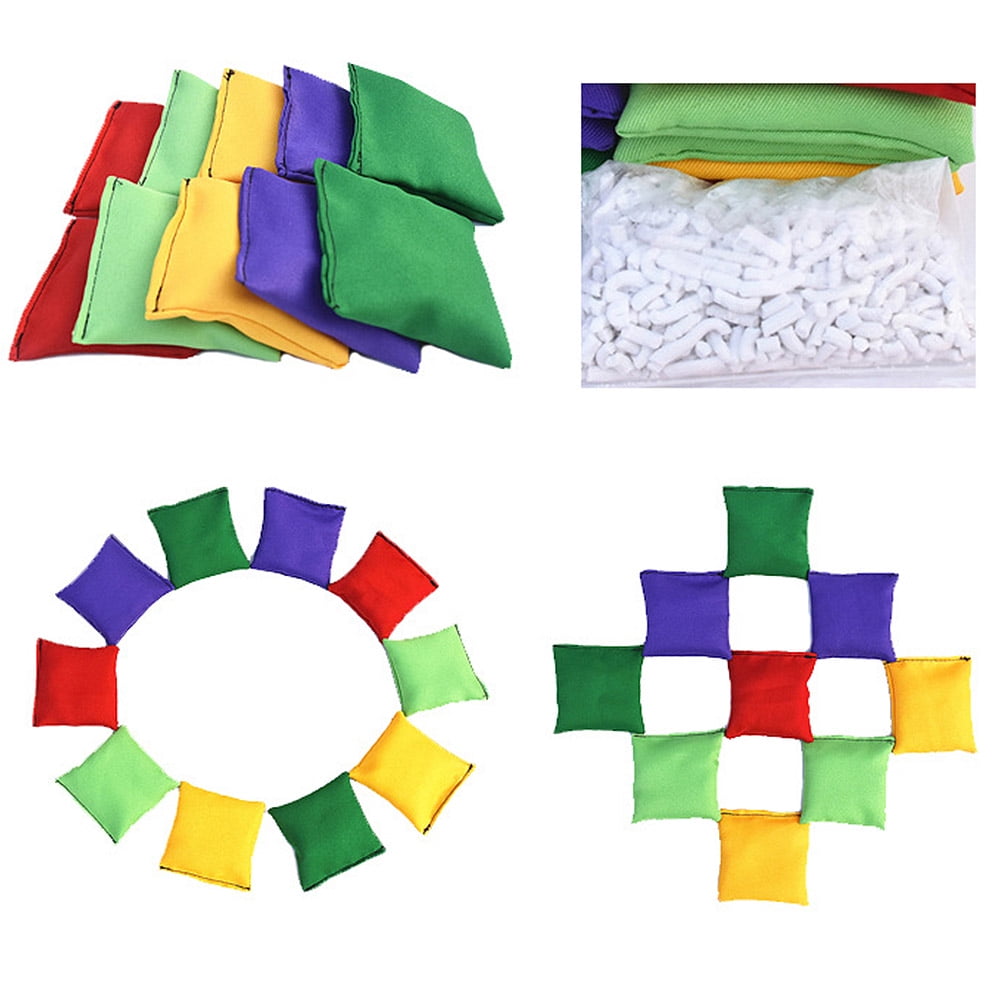 10Pc Colorful Toy Sandbags Bean Bags Kids Game Toy Throwing Sandbag Ball Durable 