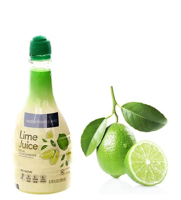 Sicilian Lime Juice with Essential Lime Oil in Squeeze Bottles, Six (6) Bottles 6.76 Fl.Oz. (200mL.)