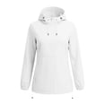 thumbnail image 6 of WRKEKC Windbreaker Jackets for Women Solid Color Long Sleeve Zip Up Hooded Waterproof Windproof Rain Coat with Pockets, 6 of 6
