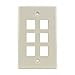 thumbnail image 2 of Construct Pro 6-Port Keystone Wall Plate (Light Almond), 2 of 4
