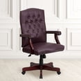 thumbnail image 4 of Scranton & Co Chaise de Bureau Pivotante en Cuir Bourgogne, 4 of 9