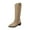 Khaki, variant on Wensltd Women Low Block Heel Knee High Boots Side Zipper Round Toe Fall Winter Boots Wide Width Black